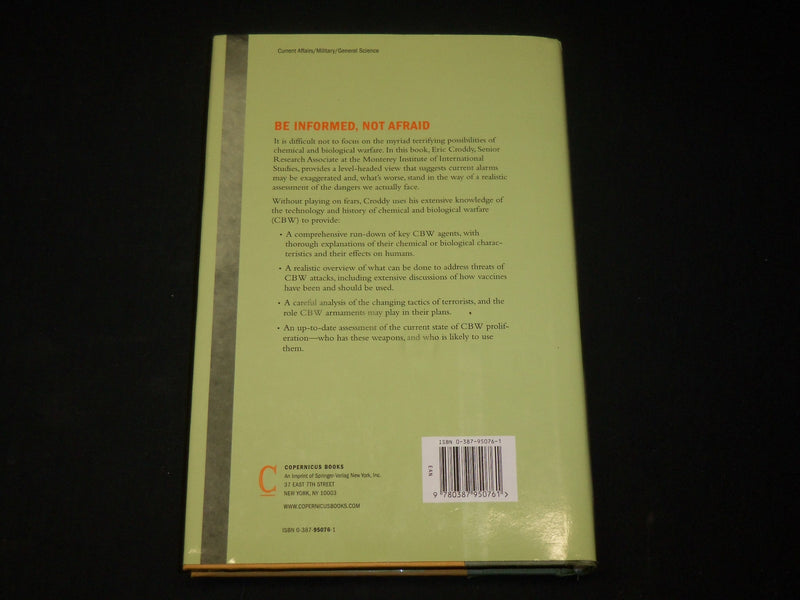 2002 CHEMICAL AND BIOLOGICAL WARFARE HARDCOVER BOOK BY ERIC CRODDY - KD 6549