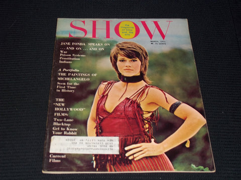 1971 MARCH SHOW MAGAZINE - JANE FONDA FRONT COVER - E 13425