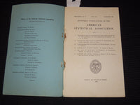 1908 DECEMBER AMERICAN STATISTICAL ASSOCIATION QUARTERLY MAGAZINE - K 1062