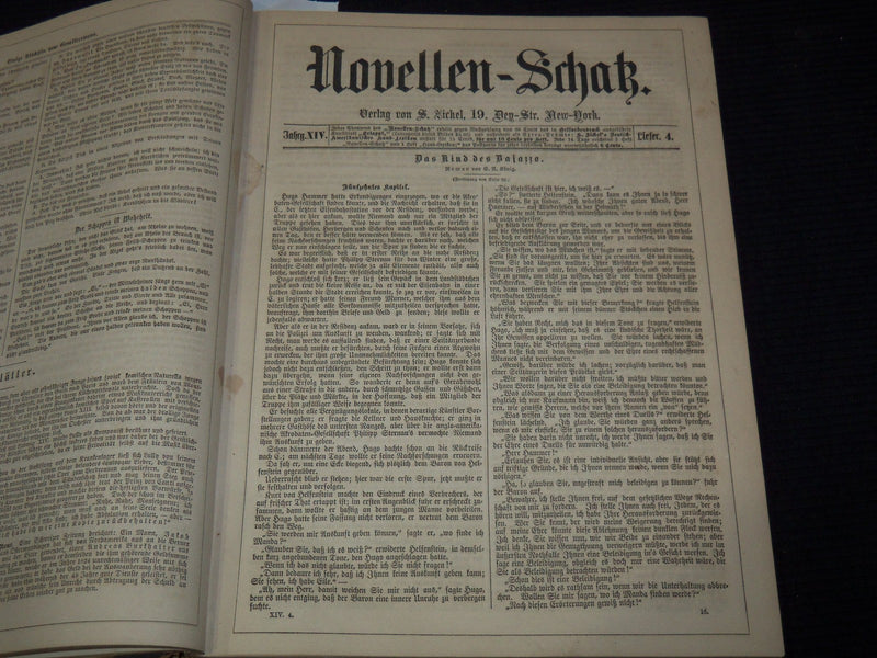 1873 NOVELLEN-SCHATZ - 14TH ANNUAL GERMAN BOUND VOLUME - KD 879P
