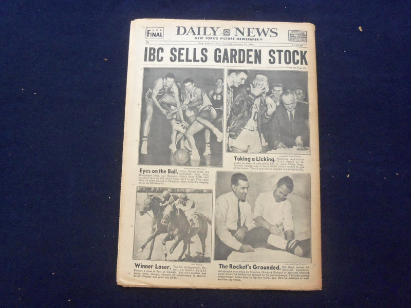 1959 JAN 31 NEW YORK DAILY NEWS NEWSPAPER - SEIZE BIRDLAND SUSPECT - NP 6753