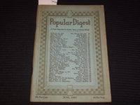 1937 JUNE POPULAR DIGEST MAGAZINE - VOLUME 1 NO. 1 - DAVID SINCLAIR - K 1029