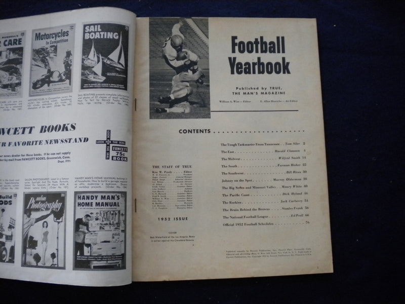 1952 FOOTBALL YEARBOOK MAGAZINE - BOB MATHIAS, STANFORD - B 439O
