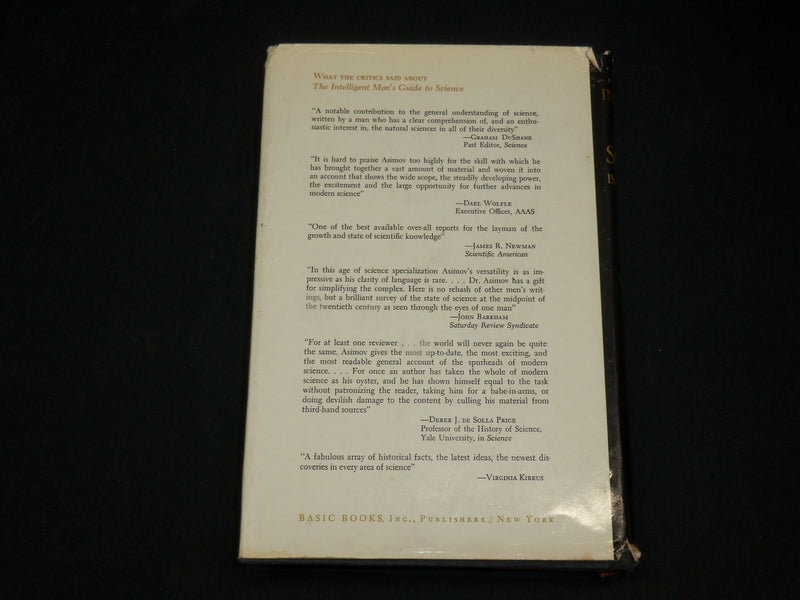 1965 THE NEW INTELLIGENT MAN'S GUIDE TO SCIENCE HARDCOVER BOOK - KD 6583