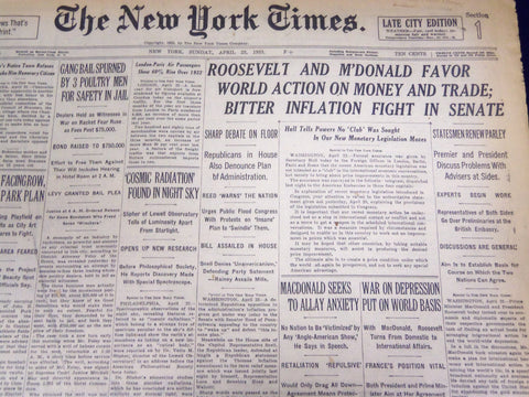1933 APRIL 23 NEW YORK TIMES - COSMIC RADIATION FOUND IN SKY - NT 3841