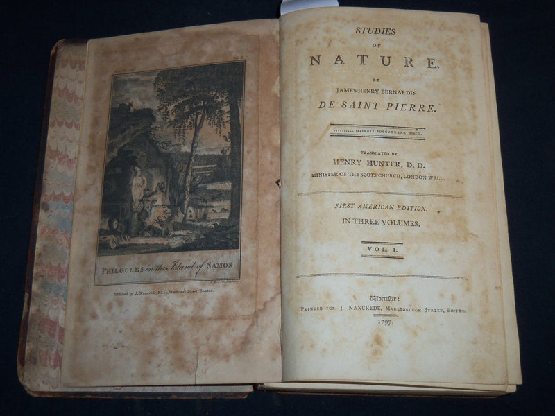 1797 STUDIES OF NATURE - BERNARDIN - HENRY HUNTER - VOLUME LOT OF 3 - KD 4671H