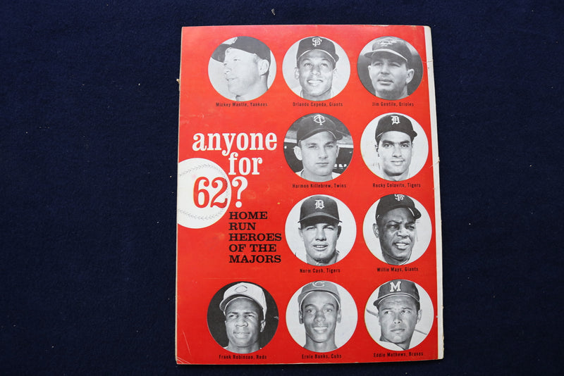 1962 PHIL RIZZUTO'S BASEBALL MAGAZINE - ROGER MARIS COVER - E 11906