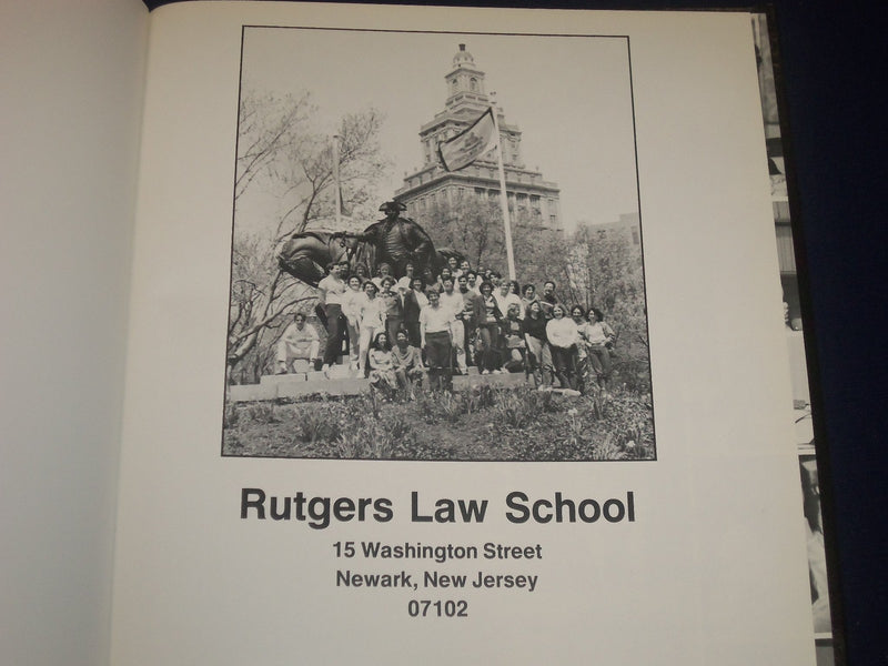 1986 RUTGERS SCHOOL OF LAW NEWARK NEW JERSEY YEARBOOK - GREAT PHOTOS - YB 141