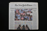 2024 NOVEMBER 8 NEW YORK TIMES - PRESIDENT-ELECT SPUN HIS OWN GRIEVANCES TO GOLD