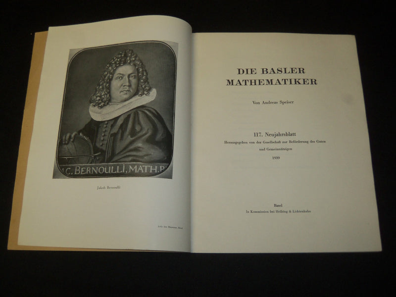 1939-1940 DIE BASLER MATHEMATIKER BOOK LOT OF 2 - GERMAN - NEW YEAR - KD 5420