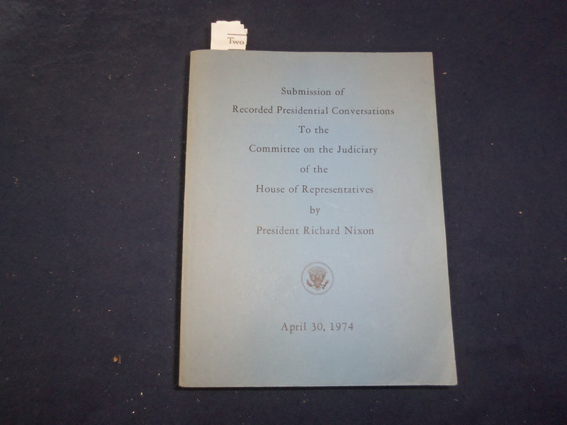 1974 RECORDED PRESIDENTIAL CONVERSATIONS SOFTCOVER BOOK -RICHARD NIXON - KD 8189