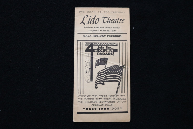 1940'S LIDO THEATRE GALA HOLIDAY PROGRAM - BRONX, NEW YORK - K 1903