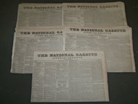 1834-1836 THE NATIONAL GAZETTE + LITERARY REGISTER NEWSPAPER LOT OF 26 - NP 1446