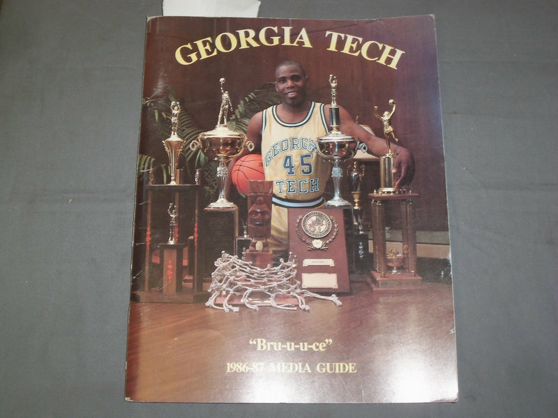 1986-1987 GEORGIA TECH UNIVERSITY BASKETBALL MEDIA GUIDE - 