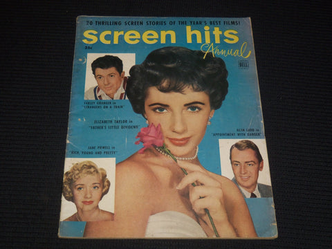 1951 SCREEN HITS ANNUAL MAGAZINE - ELIZABETH TAYLOR COVER - E 15926