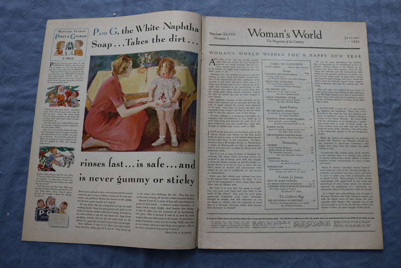 1933 JANUARY WOMAN'S WORLD MAGAZINE - THE DOUGHMAN BY WILLIAM DONAHEY - SP 4783W