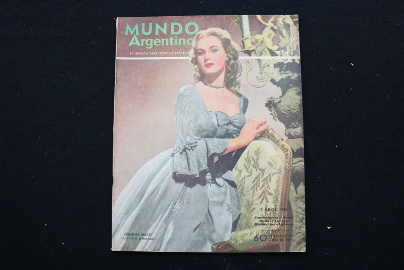 1948 APRIL 7 MUNDO ARGENTINO MAGAZINE - VIRGINIA MAYO COVER - E 25129