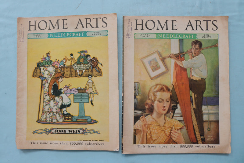 1936-1940 HOME ARTS NEEDLECRAFT MAGAZINE - LOT OF 17 - O 3969