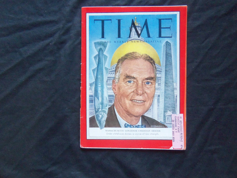 1953 AUGUST 17 TIME MAGAZINE - MASSACHUSETTS' GOVERNOR CHRISTIAN HERTER - T 1393