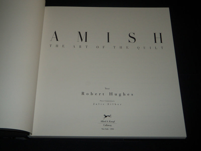 1990 AMISH THE ART OF THE QUILT HARDCOVER BOOK W/ CASE - FIRST EDITION - I 960A