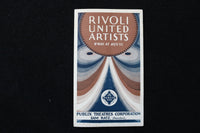 1928 RIVOLI UNITED ARTISTS MOVIE PROGRAMS - NEGRI - LOT OF 5 - K 1973