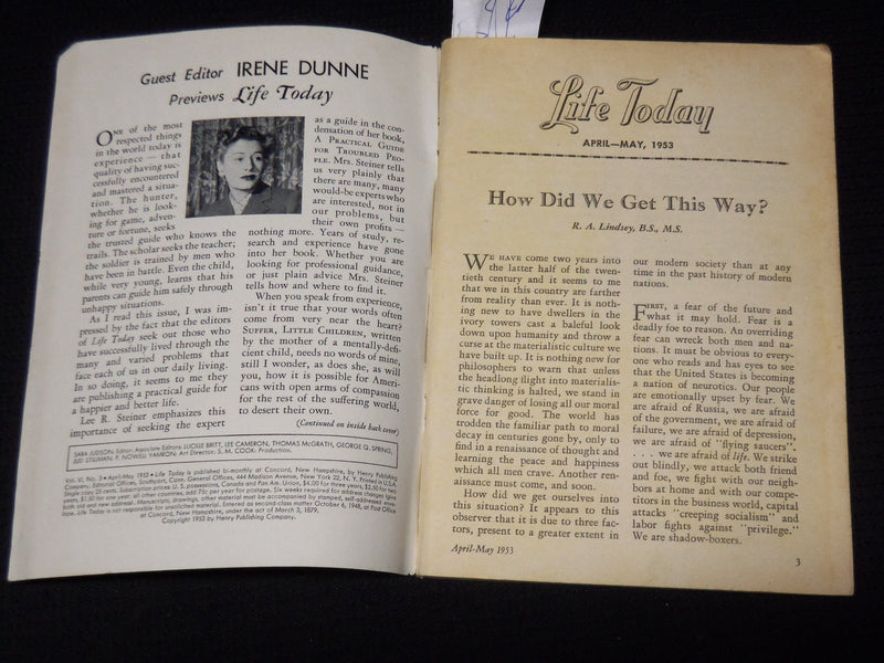 1953 APRIL/MAY LIFE TODAY DIGEST MAGAZINE - TALLULAHISM - K 2