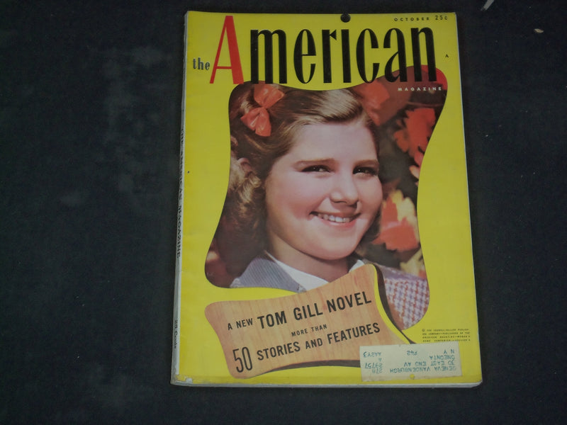 1940 OCTOBER THE AMERICAN MAGAZINE - A NEW TOM GILL NOVEL - B 4064