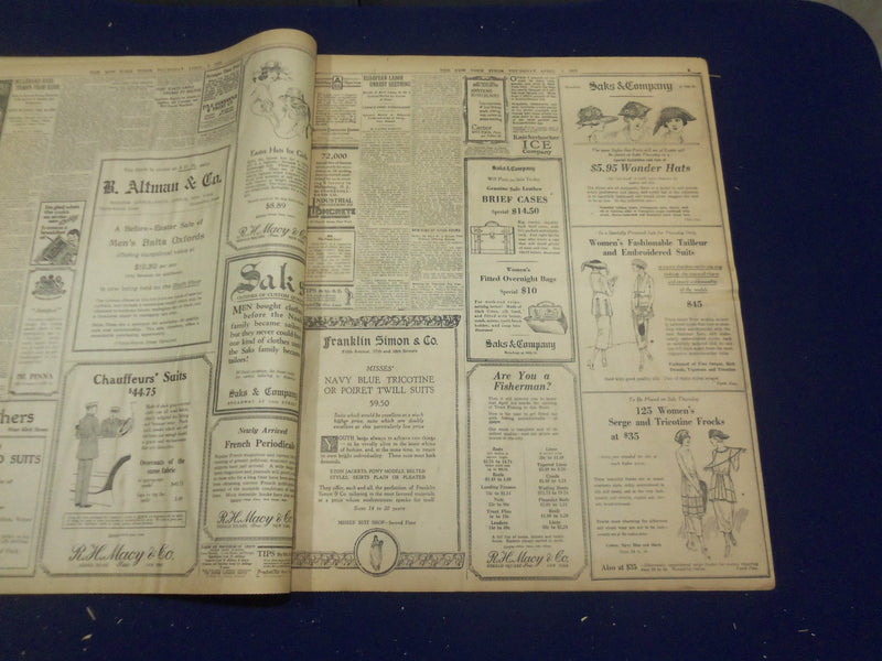 1920 APRIL 1 NEW YORK TIMES - CROKER ESTATE TIED UP IN FLORIDA - NT 8277