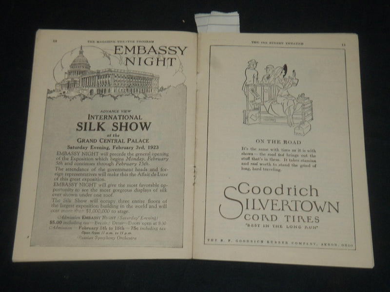 1923 GIVE AND TAKE - 49TH ST. THEATRE PROGRAM - NEW YORK - J 5690