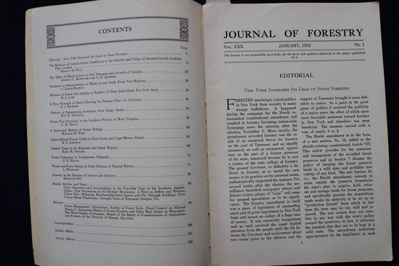 1932 JOURNAL OF FORESTRY SOFTCOVER BOOKS - LOT OF 2 - K 1471