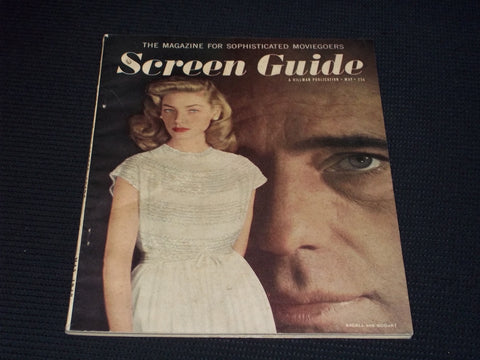 1948 MAY SCREEN GUIDE MAGAZINE - BACALL & BOGART FRONT COVER - E 14822