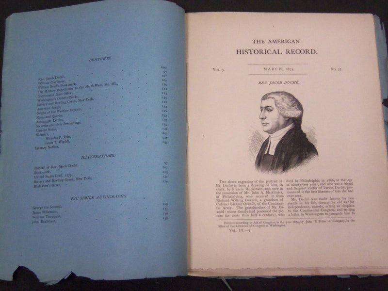 1873-1874 THE AMERICAN HISTORICAL RECORD LOT OF 14 - NOTES & QUERIES - WR 393