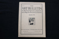 1926 SEPTEMBER THE ART BULLETIN MAGAZINE - NEW YORK UNIVERSITY COVER - B 1126B