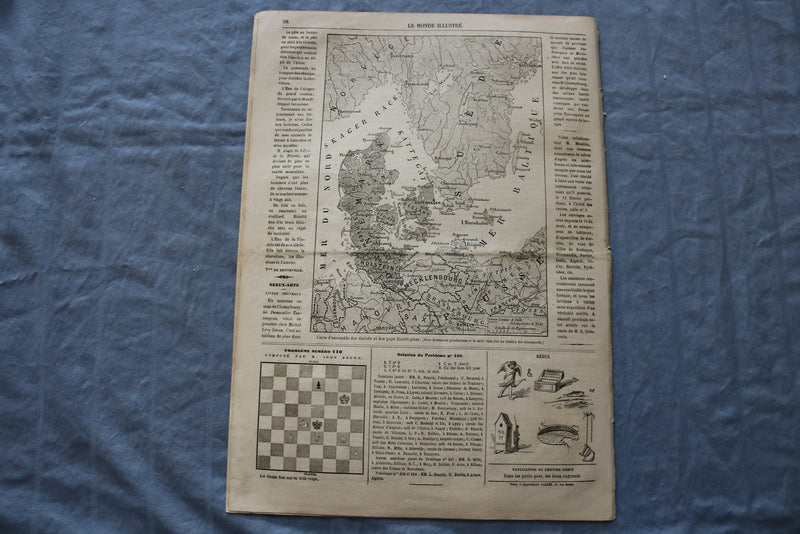 1864 FEB 6 LE MONDE ILLUSTRE MAGAZINE - CONFLIT DANO-ALLEMAND - FRENCH - NP 8443