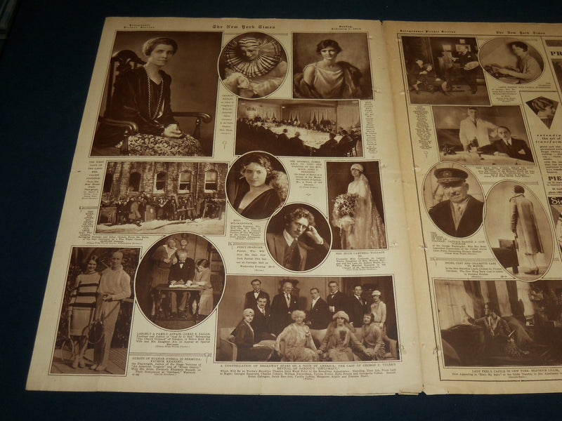 1928 FEBRUARY 5 NEW YORK TIMES PICTURE SECTION - LINBERGH-ROCKEFELLER - NT 9405