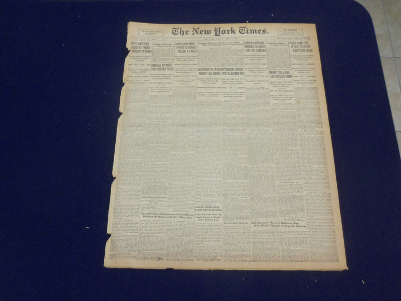 1923 APRIL 2 NEW YORK TIMES - DRUPP DIRECTORS SEIZED BY FRENCH - NT 8332