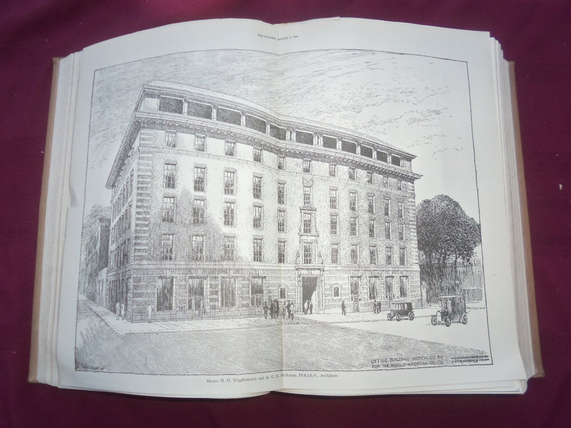 1929 JAN-DEC THE BUILDER U. K. MAGAZINE BOUND VOLUMES - 2 VOLS - FOLD OUTS- C 63