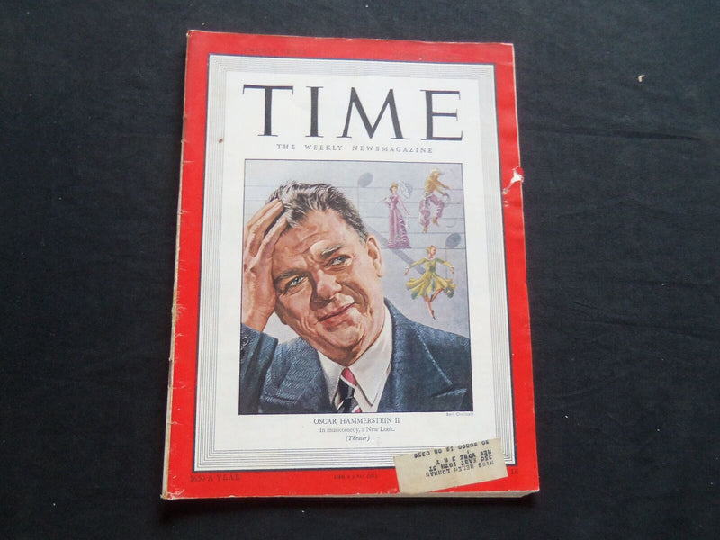 1947 OCTOBER 20 TIME MAGAZINE - OSCAR HAMMERSTEIN II - T 1093