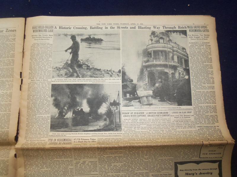 1945 APRIL 17 NEW YORK TIMES - TRUMAN ASKS WORLD UNITY TO KEEP PEACE - NP 6694