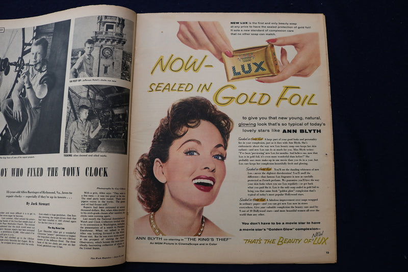 1955 JUNE 11 THIS WEEK MAGAZINE - ANN BLYTH AD - E 22984