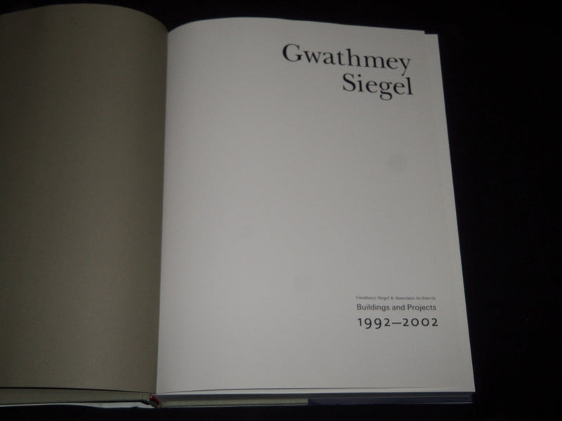 2003 GWATHMEY SIEGEL BUILDINGS & PROJECTS 1992-2002 BOOK - FIRST EDITION - D 54