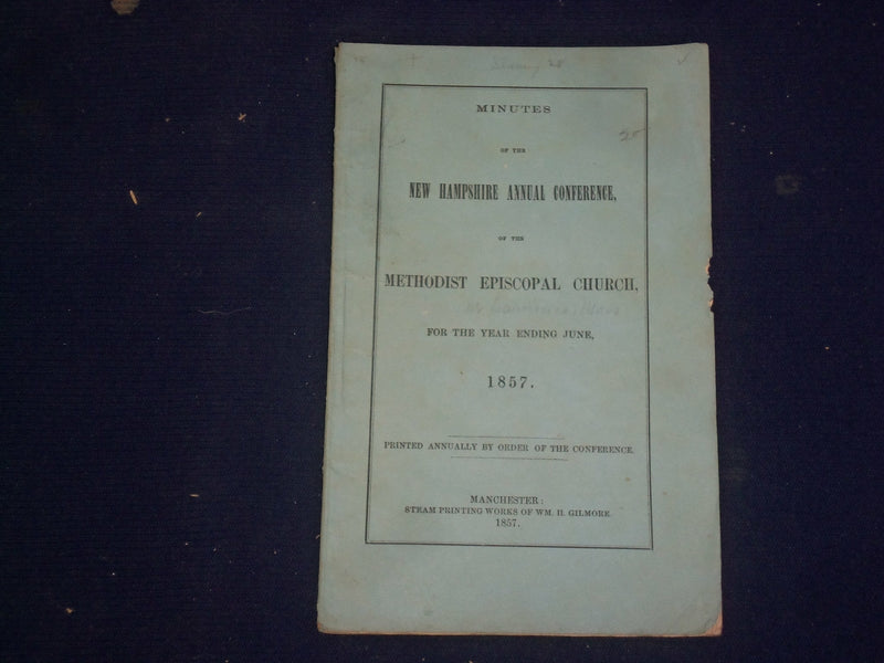 1857 NEW HAMPSHIRE METHODIST EPISCOPAL CHURCH REPORT - J 4602