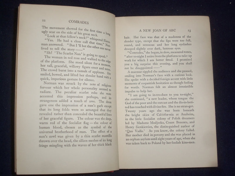 1909 COMRADES HARDCOVER BOOK BY THOMAS DIXON JR. - KD 9041