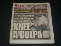 2020 JUNE 12 NEW YORK POST NEWSPAPER - NYPD LIEUTENANT REGRETS KNEELING