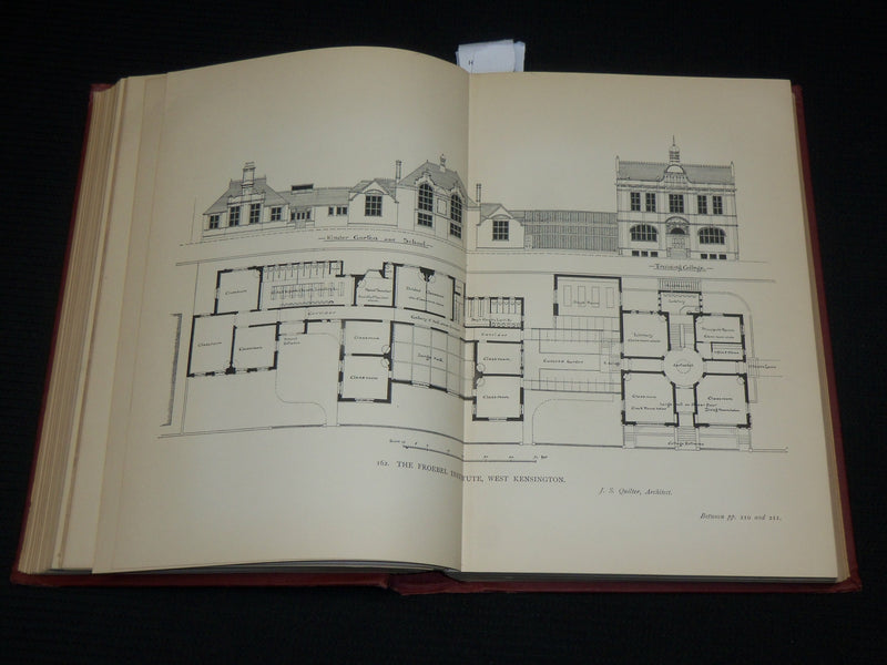 1903 MODERN SCHOOL BUILDINGS HARDCOVER BOOK BY FELIX CLAY - NICE ILLUS.- KD 7477