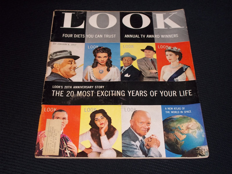 1957 JANUARY 8 LOOK MAGAZINE - 20TH ANNIVERSARY FRONT COVER - E 20340