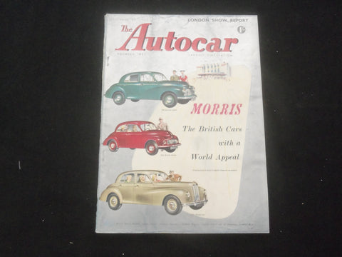1949 SEPTEMBER 30 THE AUTOCAR MAGAZINE - LONDON SHOW REPORT - BRITISH - J 7834