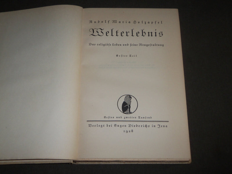 1928 WELTERLEBNIS BY RUDOLF MARIA HOLZAPFEL GERMAN VOLUME 1 & 2 - KD 4931
