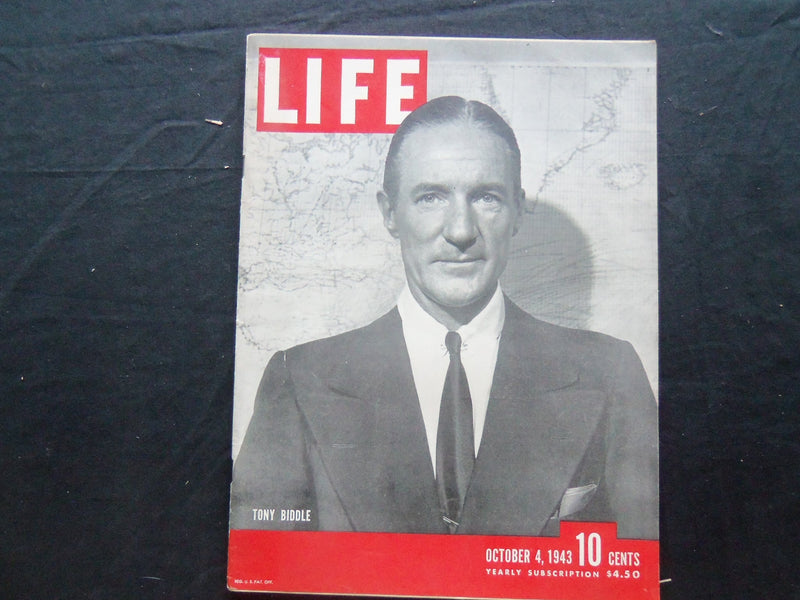 1943 OCTOBER 4 LIFE MAGAZINE - U.S. AMBASSADOR ANTHONY BIDDLE - L 359