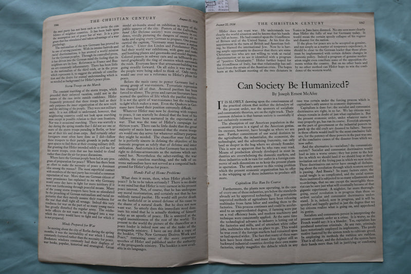 1934 AUGUST 22 THE CHRISTIAN CENTURY JOURNAL - K 2508
